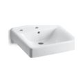 Product Image of 20" X 18" Wall-Mount/Concealed Arm Carrier Bathroom Sink Left-Hand Soap Dispenser Hole (White), K-2084-L-0