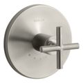 Product Image of Purist Mastershower Temperature Control Valve Trim w/ Cross Handle (Vibrant Brushed Nickel), K-T14488-3-BN
