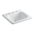 Product Image of 21" Rectangular Drop-In Bathroom Sink (White), K-2895-8-0