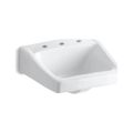 Product Image of 19-1/4" X 17-1/4" Wall-Mount/Concealed Arm Carrier Bathroom Sink w/ 8" Widespread Faucet Hole (White), K-1724-0