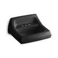 Product Image of 21-1/4" X 18-1/8" Wall-Mount/Concealed Arm Carrier Bathroom Sink w/ 4" Centerset Faucet Holes (Black/Black), K-2005-7
