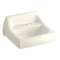 Product Image of Kingston 21-1/4" X 18-1/8" Wall-Mount/Concealed Arm Carrier Bathroom Sink w/ 4" Centerset Faucet Holes (Biscuit), K-2005-96
