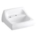Product Image of Kingston 21-1/4" X 18-1/8" Wall-Mount/Concealed Arm Carrier Bathroom Sink w/ Single Faucet Hole And Left-Hand Soap Dispenser Hole (White), K-2007-L-0