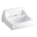 Product Image of Kingston 21-1/4" X 18-1/8" Wall-Mount/Concealed Arm Carrier Bathroom Sink w/ Single Faucet Hole And Right-Hand Soap Dispenser Hole (White), K-2007-R-0