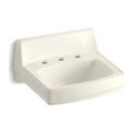 Product Image of 20-3/4" X 18-1/4" Wall-Mount/Concealed Arm Carrier Bathroom Sink w/ Widespread Faucet Holes (Biscuit), K-2030-96
