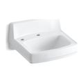 Product Image of 20-3/4" X 18-1/4" Wall-Mount/Concealed Arm Carrier Bathroom Sink w/ Single Faucet Hole And Left-Hand Soap Dispenser Hole (White), K-2031-L-0