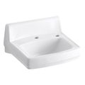 Product Image of Greenwich 20-3/4" X 18-1/4" Wall-Mount/Concealed Arm Carrier Bathroom Sink w/ Single Faucet Hole, No Overflow And Right-Hand Soap Dispenser Hole (White), K-2031-NR-0