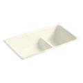 Product Image of Iron/Tones Smart Divide 33" Top-/Undermount Double-Bowl Kitchen Sink (Biscuit), K-6625-96