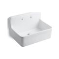 Product Image of 30" X 22" Bracket-Mount Scrub-Up/Plaster Sink w/ 8" Widespread Faucet Holes (White), K-12787-0