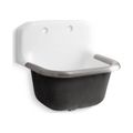 Product Image of 24" X 20-1/4" Wall-Mount Or P-Trap Mount Service Sink w/ Rim Guard And Back Drilled On 8" Centers (White), K-6716-0