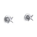 Product Image of Wall-Mount Valve Trim w/ Cross Handles, Requires Valve (Polished Chrome)