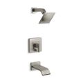 Product Image of Rite-Temp Bath And Shower Trim Kit w/ Push-Button Diverter, 2.5 GPM (Vibrant Brushed Nickel)