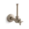 Product Image of 1/2" Angle Supply w/ Stop, Cross Handle And Rigid Vertical Tube (Vibrant Brushed Bronze), K-7653-BV