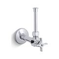 Product Image of 1/2" Angle Supply w/ Stop, Cross Handle And Rigid Vertical Tube (Polished Chrome), K-7653-CP