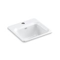 Product Image of 15" Top-Mount Single-Bowl Bar Sink (White), K-6579-1-0