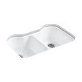 Product Image of 33" Undermount Double-Bowl Kitchen Sink (White), K-5818-5U-0