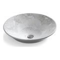 Product Image of 16-1/4" Round Vessel Bathroom Sink, No Overflow (Empress Bouquet), K-14223-SMC-0