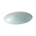 Product Image of 19" Oval Wall-Mount/Undermount Bathroom Sink, No Overflow (Opaque Dew), K-2741-G2-B11
