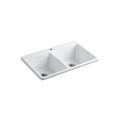 Product Image of Deerfield Sink Double Equal Sr 1-H (White), K-5873-1-0