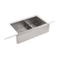 Product Image of Smart Divide 35-1/2" Undermount Double-Bowl Farmhouse Kitchen Sink (Stainless Steel), K-5416-NA