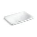 Product Image of 21" Rectangular Drop-In Bathroom Sink, No Overflow (White Sartorial Herringbone), K-75749-HD1-0