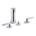 Product Image of Widespread Bidet Faucet w/ Lever Handles (Polished Chrome), K-73077-4-CP