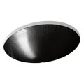 Product Image of Sartorial Herringbone Caxton 19-1/4" Oval Undermount Bathroom Sink, No Overflow (Black Sartorial Herringbone), K-14218-HD2-7