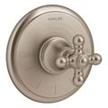Product Image of Artifacts Mastershower Temperature Control Valve Trim w/ Cross Handle (Vibrant Brushed Bronze), K-T72769-3-BV