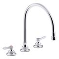 Product Image of Triton Bowe 1.5 Gpm Kitchen Sink Faucet w/ 9-5/16" Gooseneck Spout, Aerated Flow And Lever Handles (Polished Chrome), K-815T70-4AHA-CP