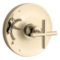 Product Image of Purist Rite-Temp Valve Trim w/ Cross Handle (Vibrant French Gold), K-TS14423-3-AF