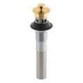Product Image of Bathroom Sink Drain w/ Overflow And Non-Removable Metal Stopper (Vibrant Brushed Moderne Brass), K-7127-A-2MB