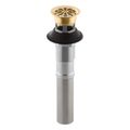 Product Image of Bathroom Sink Grid Drain w/ Overflow (Vibrant Brushed Moderne Brass), K-7129-A-2MB
