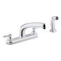 Product Image of Triton Bowe 1.8 Gpm Kitchen Sink Faucet w/ 8-3/16" Swing Spout, Matching Finish Sidespray, Aerated Flow And Lever Handles (Polished Chrome), K-810T21-4AFA-CP