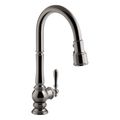 Product Image of Artifacts Pull-Down Kitchen Sink Faucet w/ Three-Function Sprayhead (Vibrant Titanium), K-99259-TT