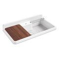 Product Image of 45" Top-/Wall-Mount Single-Bowl Workstation Farmhouse Kitchen Sink (White), K-21103-1HW-0