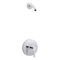 Product Image of Pitch Rite-Temp Shower Trim Kit, Without Showerhead (Polished Chrome), K-TLS97077-4-CP