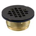 Product Image of Round Brass Shower Receptor Drain (Matte Black), K-22675-BL