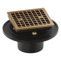 Product Image of Clearflo Square Brass Tile-In Shower Drain (Vibrant Brushed Moderne Brass), K-22673-2MB