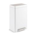 Product Image of 13-Gallon Stainless Steel Step Trash Can (Stainless Steel + White), K-20940-STW