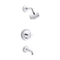 Product Image of Rite-Temp Bath And Shower Trim Kit w/ Push-Button Diverter And Cross Handle, 1.75 GPM (Polished Chrome), K-T14420-3G-CP