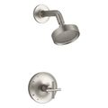 Product Image of Purist Rite-Temp Shower Trim Kit w/ Cross Handle, 1.75 Gpm (Vibrant Brushed Nickel), K-TS14422-3G-BN