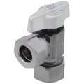 Product Image of 1/2" Nom Comp (5/8" OD) x 7/16" & 1/2" Slip-Joint 1/4 Turn Angle Stop, Lead Free (Chrome)