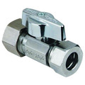 Product Image of 1/2" Nom Comp (5/8" OD) x 7/16" & 1/2" Slip-Joint 1/4 Turn Straight Stop, Lead Free (Chrome)