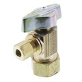 Product Image of 1/2" Nom Comp (5/8" OD) x 1/4" OD Comp 1/4 Turn Angle Stop, Lead Free (Rough Brass)