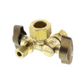 Product Image of 1/2" Nom Compression (5/8" OD) x 3/8" OD Compression x 1/4" OD Compression Angle Supply Stop Lead Free (Rough Brass)