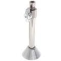 Product Image of 1/2" Nom. Sweat x 3/8" OD Comp. 1/4-Turn Straight Ball Stop Valve w/ Escutcheon, Lead Free (Chrome)