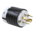 Product Image of Turnlok Industrial Grade Plug, 20A, NEMA L15-20P - Black/White (250V)