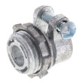 Product Image of 3/8" Zinc BX-Flex Squeeze Connector with Round End Stop