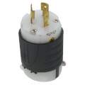 Product Image of Turnlok Industrial Grade Plug, 20A, NEMA L5-20P - Black/White (125V)