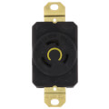 Product Image of Turnlok Single Locking Receptacle, 20A, 2 Pole, NEMA L5-20R - Black (125V)
